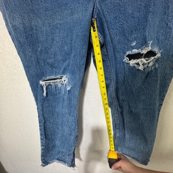 Abercrombie & Fitch The Skinny High Rise Blue Jeans Distressed Ripped S  37/24S‎ - Picture 10 of 10